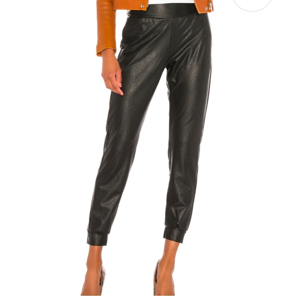 Commando, size L, black pleather joggers - Picture 4 of 7